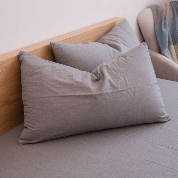 

jiumei home textile pure cotton pillow case washed single color 48x74 / price