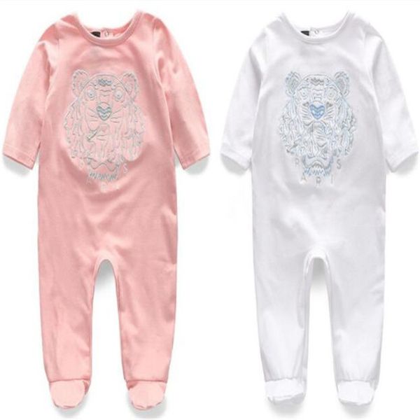 

newborn baby knitted embroidery cotton romper 0-12month rompers toddle baby bodysuit children one-piece onesies jumpsuits climbing clothes, Blue