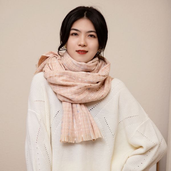 

korean style new cashmere plaid scarf womens dot plaid girl versatile shawl fashion student scarf wholesale no. 6, Blue;gray