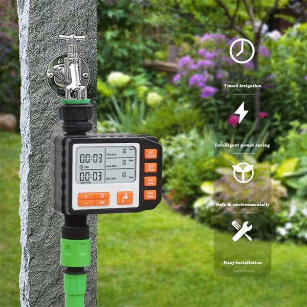 

separate programswater timer irrigation regulator ip65 waterproof auto manual mode hose sprinkler single valve watering equipments