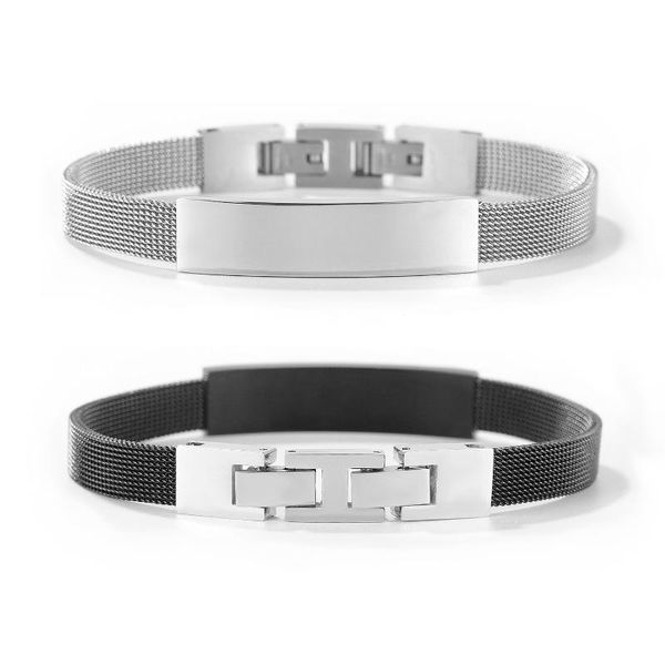 

men bracelets bangles stainless steel boyfriend father gift fashion male jewelry dropship wholesale 2021 link, chain, Black