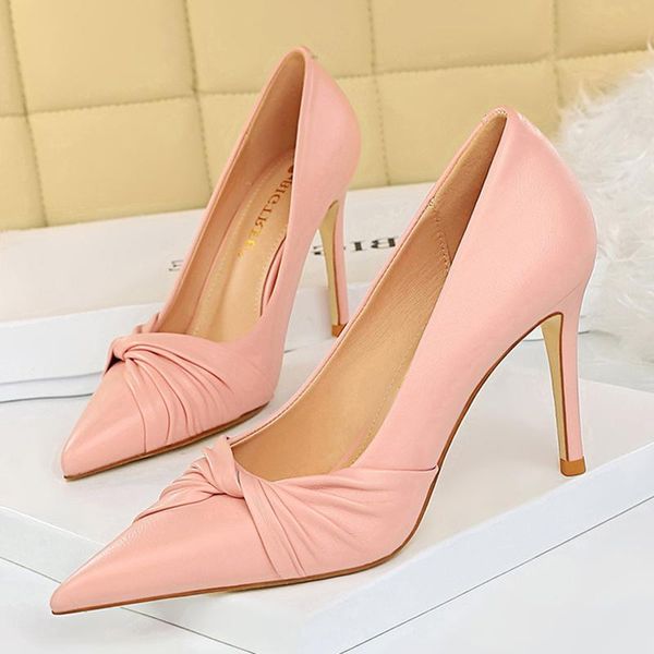 

pointed high-heeled shoes women's european and american shallow mouth dress, Black