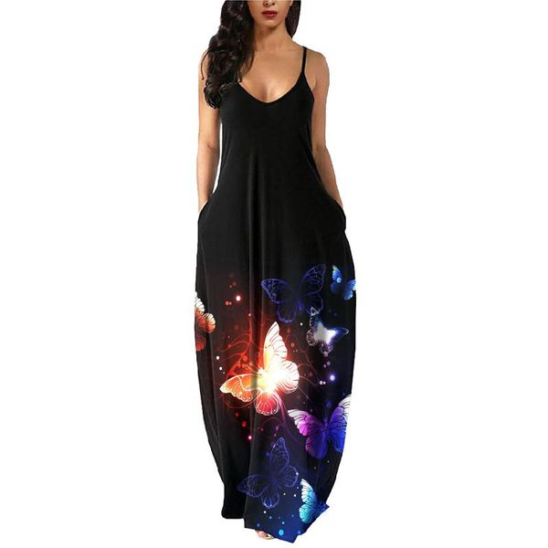 

maternity dresses women long dress with pocket maternidad summer party night beach sleeveless cami #g3, White