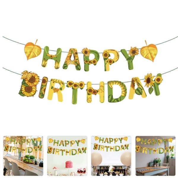 

party decoration 1 set of birthday banners home hanging flags wall ornament