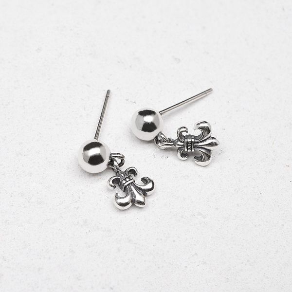 

factory wholesale s925 sterling silver used anchor earrings