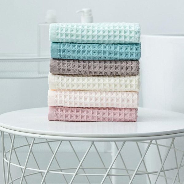 

towel 100% cotton waffle plaid travel home quick-drying soft