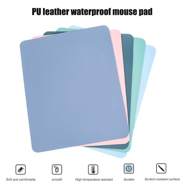 

mouse pads & wrist rests ouse pad cute double-sided mat for mice office 30 x 24cm mousepad kawaii pu leather waterproof cup mats deskpad gir