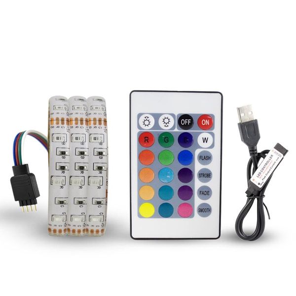 

1m-5m rgb led strip light smd2835 waterproof 5v usb ribbon tape changeable tv background lighting flexible decor strips