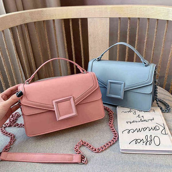 

european and american bags, fashion hand pure color 2020 new messenger shoulder crossbody for women