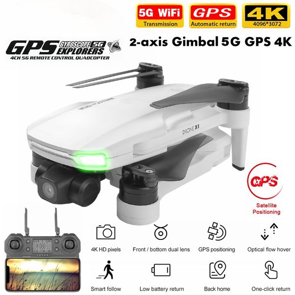 

fema gps drone 2-axis mechanical gimbal fpv 4k camera 5g wifi professional foldable brushless rc dron quadcopter pk sg906 pro