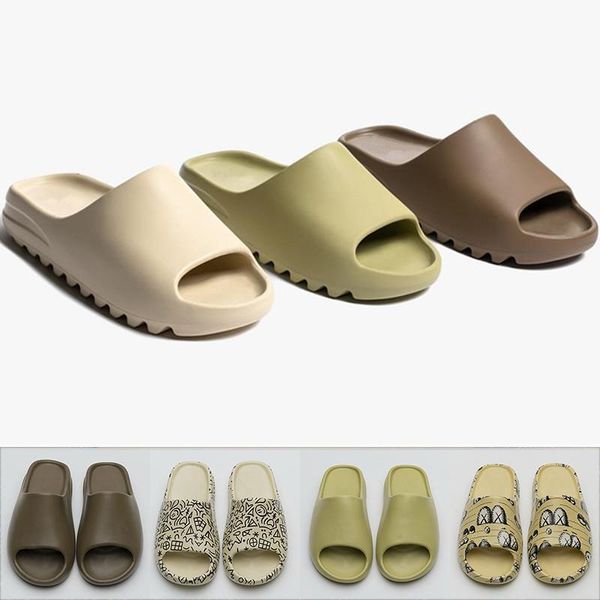 

slides foam graffiti slipper women desert runner slippers men black bone earth flip resin flat slide rubber sandals sand triple brown f tula