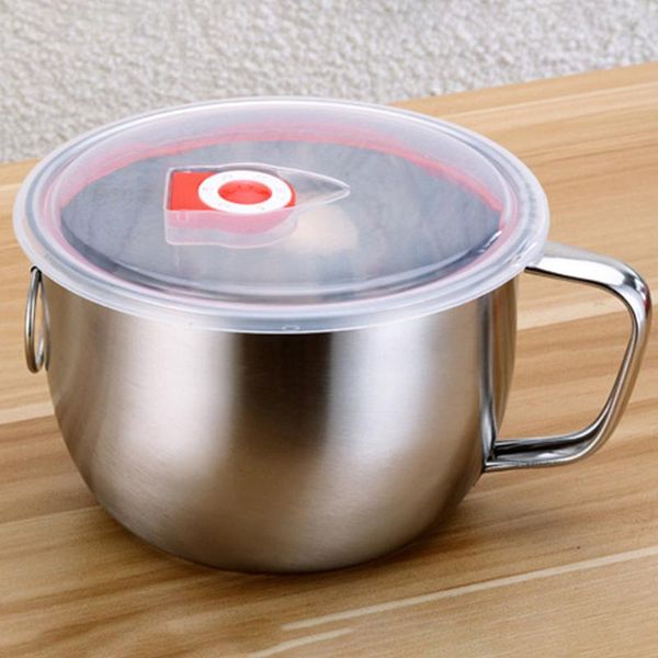 

instant noodle cup school with ear multipurpose stainless steel freshness bowl rustproof kitchen non slip home office canteen bowls