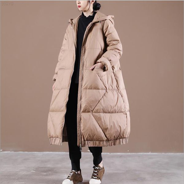 

winter down jackets women warm thick hooded coat autumn pocket, Black