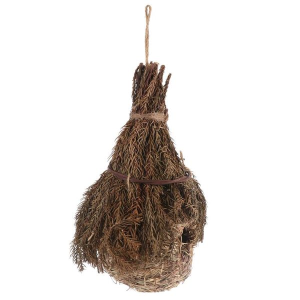

1pc artificial bird nest practical durable straw pendant birdcage gardening decor for balcony decorative flowers & wreaths