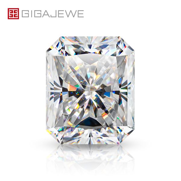 

gigajewe white d color radiant cut vvs1 moissanite diamond 0.5-10ct for jewelry making manual cut, Black