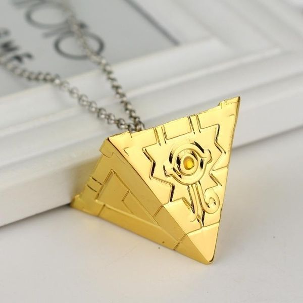 

chains 2021 fashion jewelry men's retro exquisite pyramid sky eye pendant necklace trend street hip hop party gift, Silver