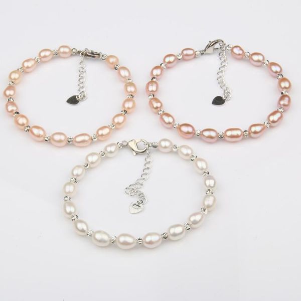 

100% natural freshwater pearl bracelets beads jewelry for girl friend women real bracelet cuff bangles diy as gift link, chain, Black
