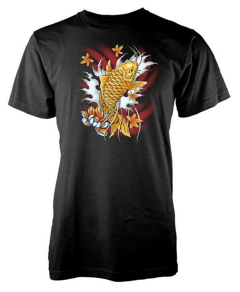 

men's t-shirts japanese kawarimono carp fish tee t shirt humor t-shirt, White;black