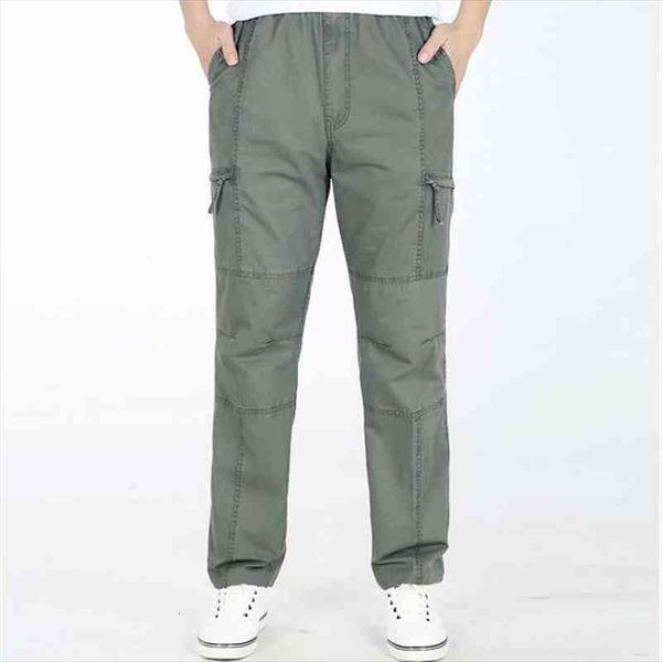 

spring summer man loose full pants colors thin cotton leisure pants extra large xl-6xl mens trousers khaki army green bottoms, Black