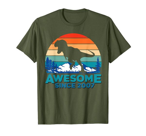

Awesome Since 2007 T-Shirt 12 Years Old Dinosaur Gift, Mainly pictures
