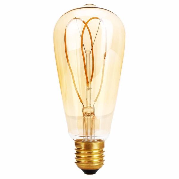 

bulbs st64 dimmable vintage spiral lamp 4w 2200k soft flexible filament led bulb for bar home decorate ac 220 - 240v lamps warm