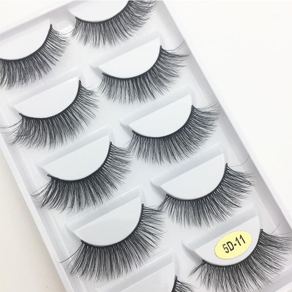 

5 pairs faux 3d mink lashes natural long false eyelashes volume fake makeup extension maquiagem1
