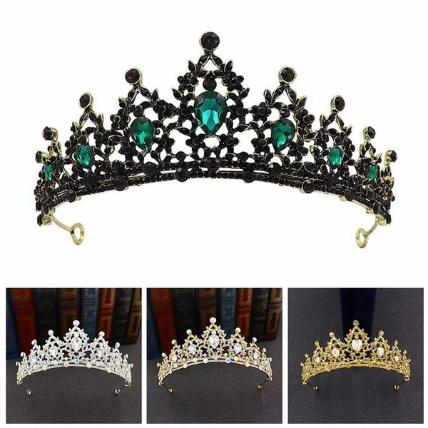 

hair clips & barrettes 1pc water drop rhinestone tiaras women crown band bride jewelry wedding accessories girls princess headpiece, Golden;silver