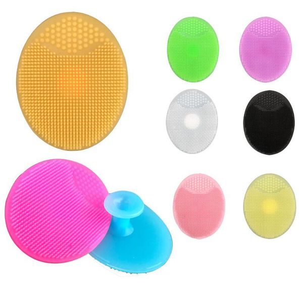 NOVAS Escovas Esfoliantes Faciais Infantil Bebê Macio Silicone Lavar Rosto Almofada de Limpeza de Pele SPA Banho Esfoliante Ferramenta de Limpeza Cepillos Exfoliantes Faciales