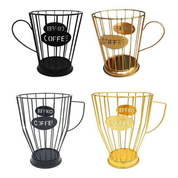 

storage baskets 2021 creative iron fruit basket espresso coffee pod holder organizer for home cafe el ornaments dropship
