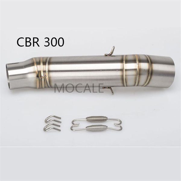 

motorcycle sports car modified cbr300 exhaust stainless steel mid section pipe