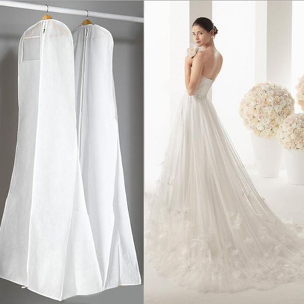 

clothing & wardrobe storage transparent wedding bridal dress dust cover with side-zipper for home gown bag 2021