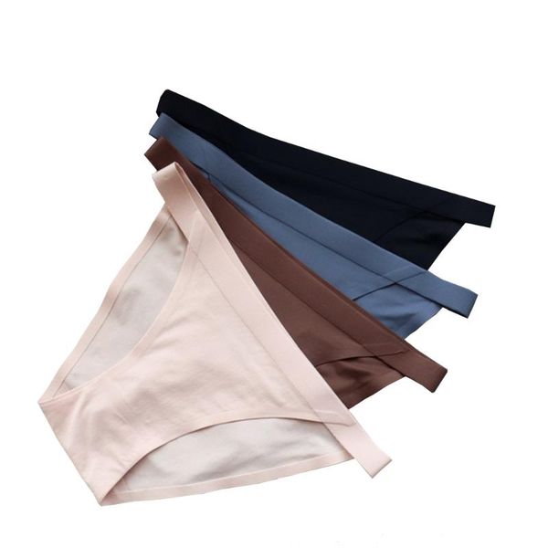 

women's panties seamless thongs female ice silk g-strings lady briefs tanga women underwear underpants, Black;pink