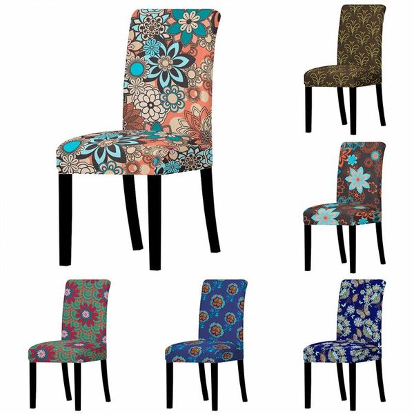 

chair covers bohemia flowers design modern cover living room non-slip universal elastic slipcover protector