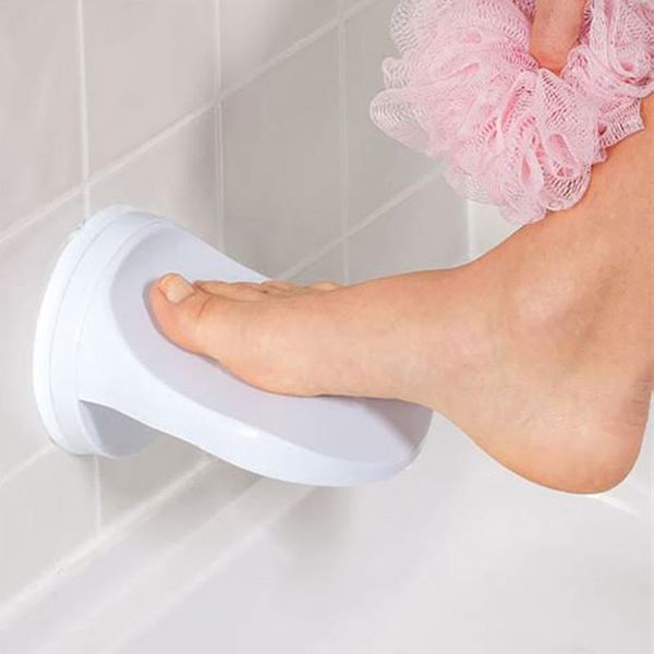 

novel bathroom foot pedal detachable suction cup punch-non-slip shower pad bending 15.5x11.5cm bath mats