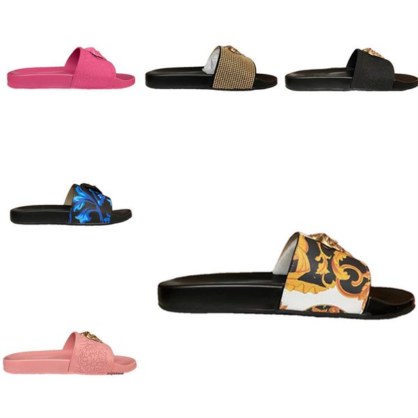 

2021 Mens Womens Top Quality Paris Sliders Summer Sandals Beach Slippers Ladies Flip Flops Loafers Black White Red Green Slides Shoes