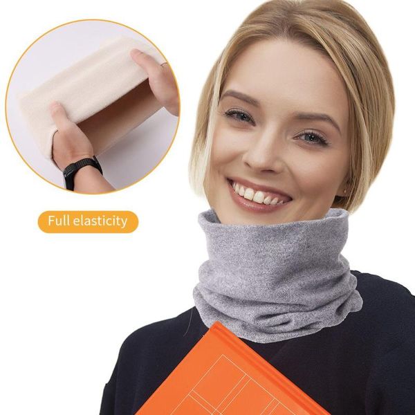 

scarves autumn and winter thin cashmere bib men's hooded collar women's korean version of the wild warm neck wool scarf, Blue;gray