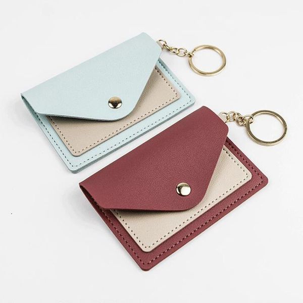 

card holders fashion slim leather wallet business holder short purse id candy color bank multi slot case, Brown;gray