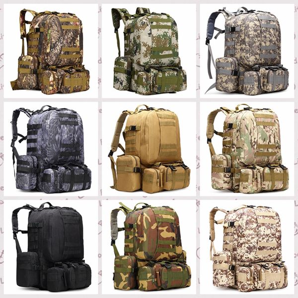 

hiking bag tactical combination backpack outdoor camping rucksack travellarge capacity 50l