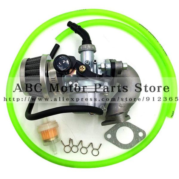 

motorcycle fuel system carburetor with hose air oil filter inlet valve for atv dirt bike go kart carb hand choke pz19 19mm pz22 22mm