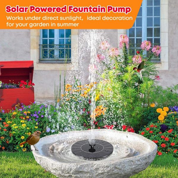 

solar power water panel bird bath fountain mini pump floating pond garden pool outdoor patio decor lawn decoration decorations
