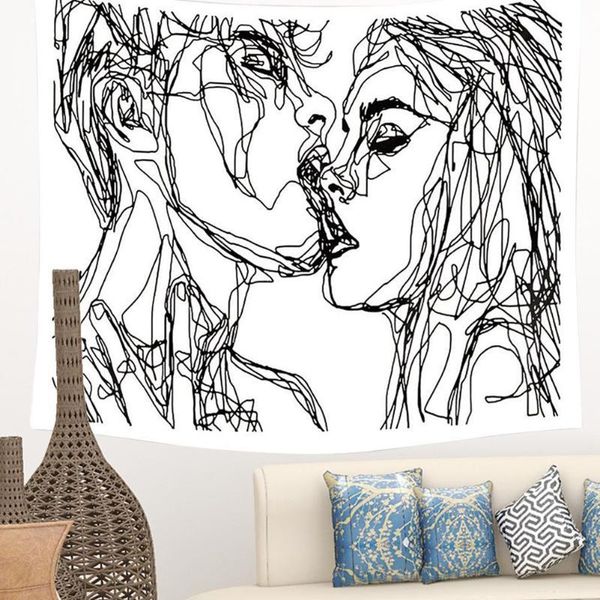 

party decoration kiss tapestry table cloth durable picnic mat backdrop background studio pography prop home accessories