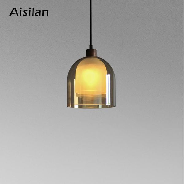 

nordic modern loft hanging glass pendant lamp fixtures e14 led lights for kitchen restaurant bar living room bedroom lamps