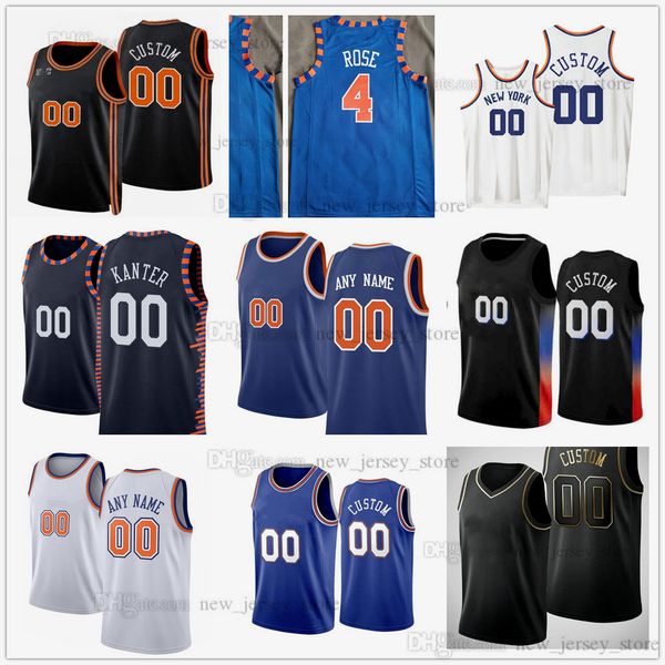 

custom printed diamond 75th basketball jerseys 4 derrick 9 rj rose barrett 13 evan fournier 18 alec burks 3 nerlens noel 67 taj gibson 17 lu, Black;red