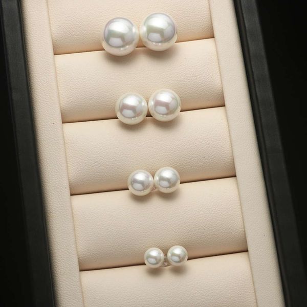 

earrings s925 silver shell pearl earrings, Golden