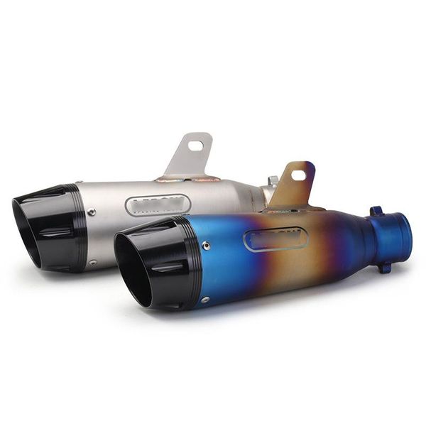 

51mm universal motorcycle exhaust muffler pipe stainless steel racing scooter for r1 r3 cb600 fz6 nvx155 system