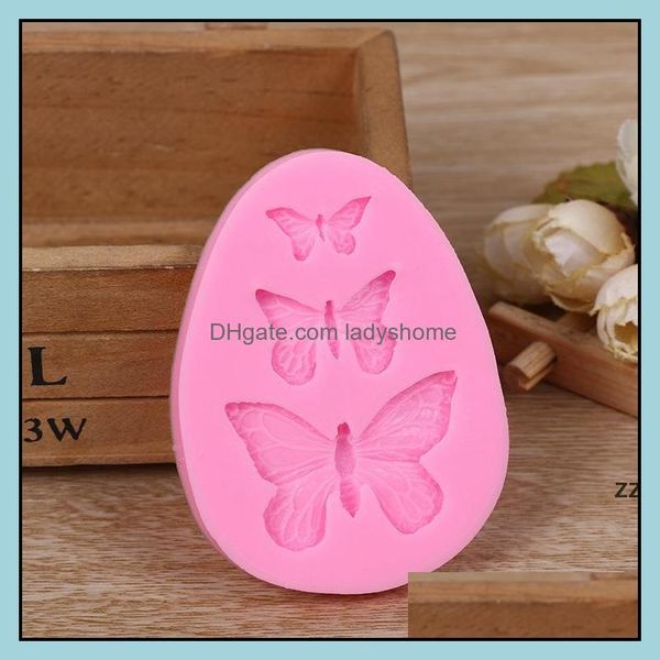 Mods Bakeware Kitchen, Dining Bar Home Gardencandy Mold Sle Butterfly Fondente Mod Chocolate Soap Making Tool Cake Decoration Mousse Baking