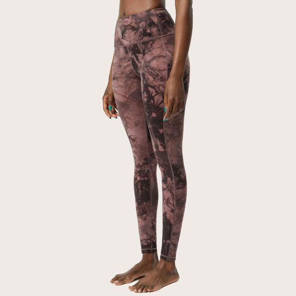 

tie-dye print yoga nine-pants women's high-waisted bare-hip pants suit leggings women outfits, White;red