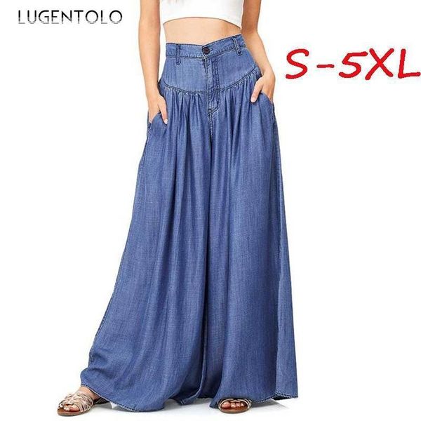 

women's pants & capris women casual large size solid polyester thin wide leg female loose pocket high waist street long, Black;white