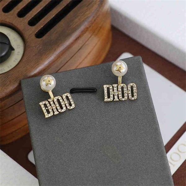 

87% off wholesale shop family pearl earrings new red back hanging, Golden