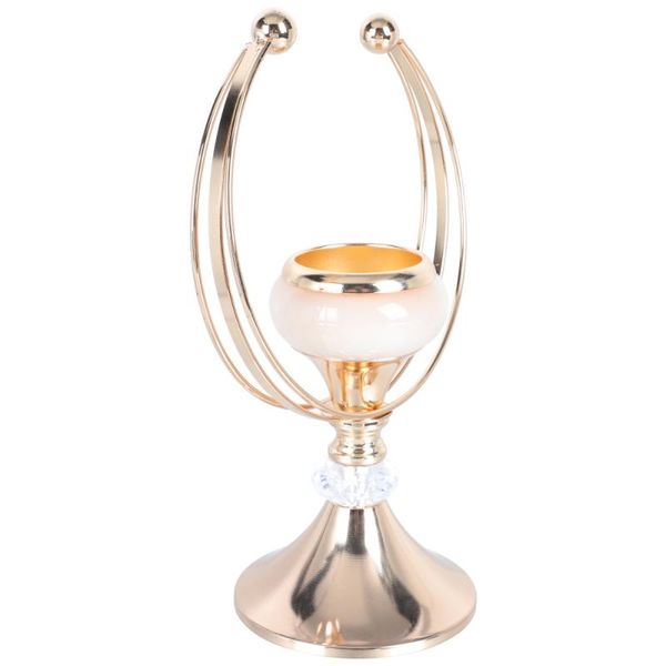 

candle holders 1pc dining table candlestick european style container ornament golden